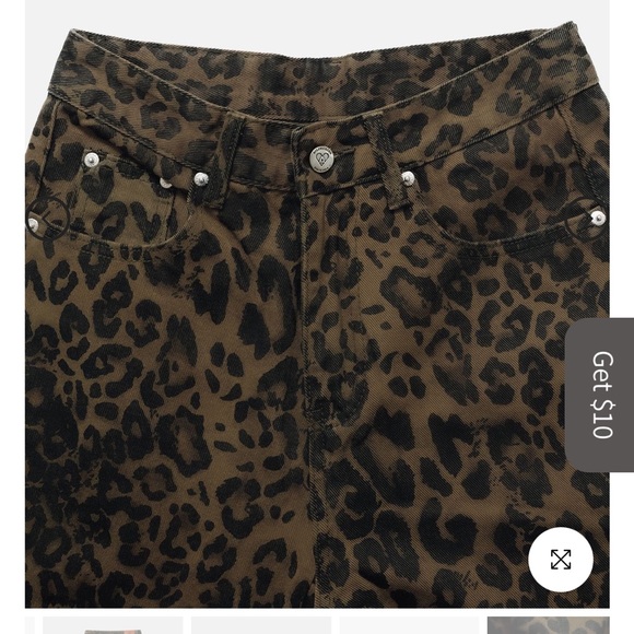 Aaelfric Eden leopard print jeans S/S24 - Picture 3 of 6